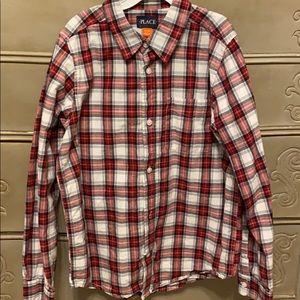 Boys plaid dress shirt
